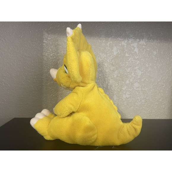 Vtg 1996 The Land Before Time Cera Yellow Dinosaur Plush Toy 9” Universal City - Picture 4 of 8